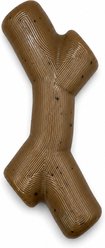 EVERFETCH Durable Stick with Real Hickory Wood Tough Chew Dog Toy, Green, 7-in