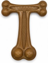 EVERFETCH Durable T-Bone with Real Hickory Wood & Beef Flavor Tough Chew Dog Toy, Green, 6.5-in