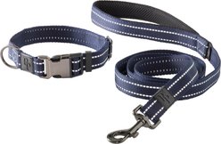 Pet Passion Ranger Reflective Dog Leash & Collar Set, Navy, Medium: 11-in neck, 1-in wide slide 1 of 8