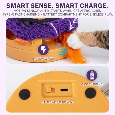 Show full view: Migipaws Interactive Sensor-Activated Halloween Cat Toy slide 3 of 10