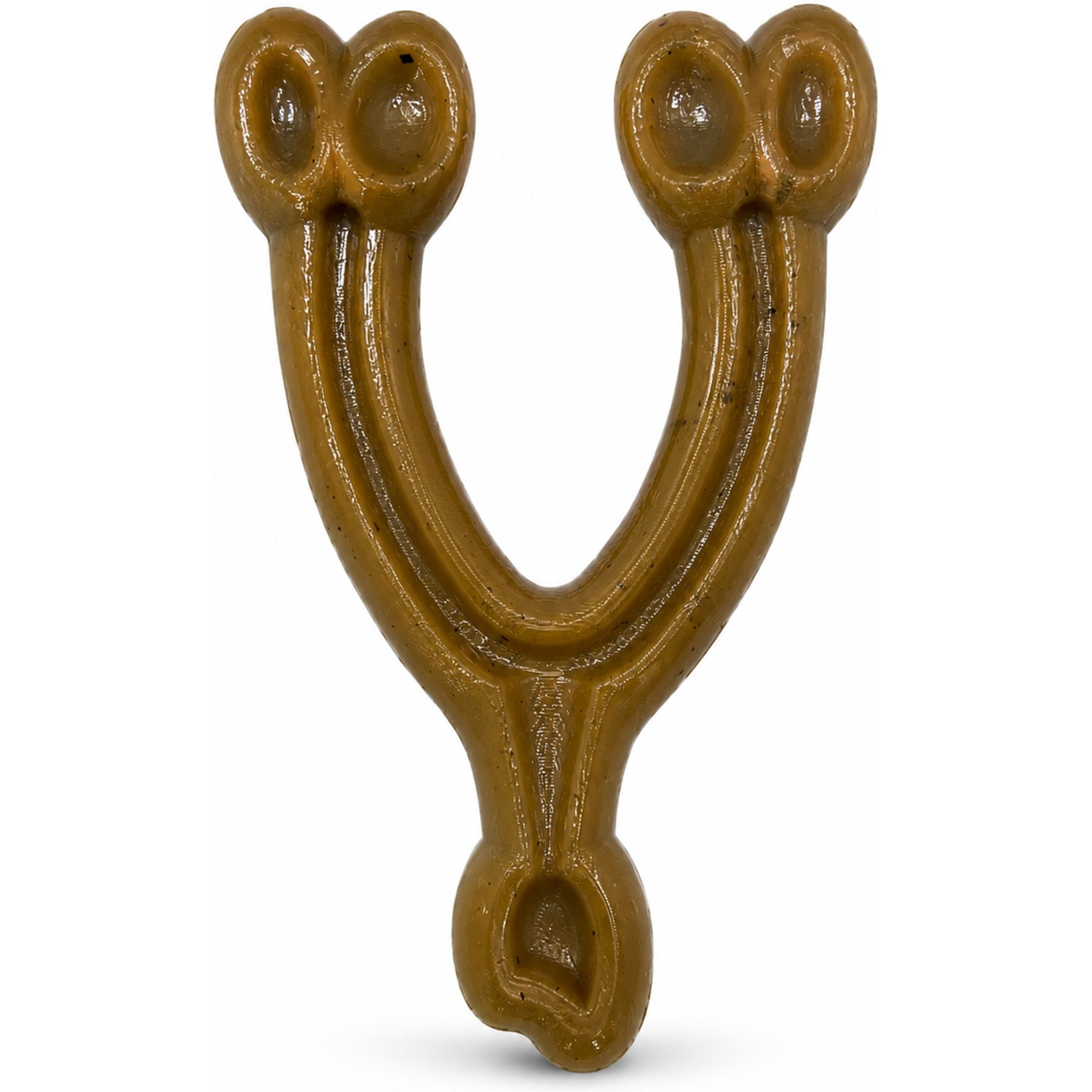 EVERFETCH Durable Wishbone with Real Hickory Wood & Peanut Flavor Tough Chew Dog Toy, Green, 6.5-in