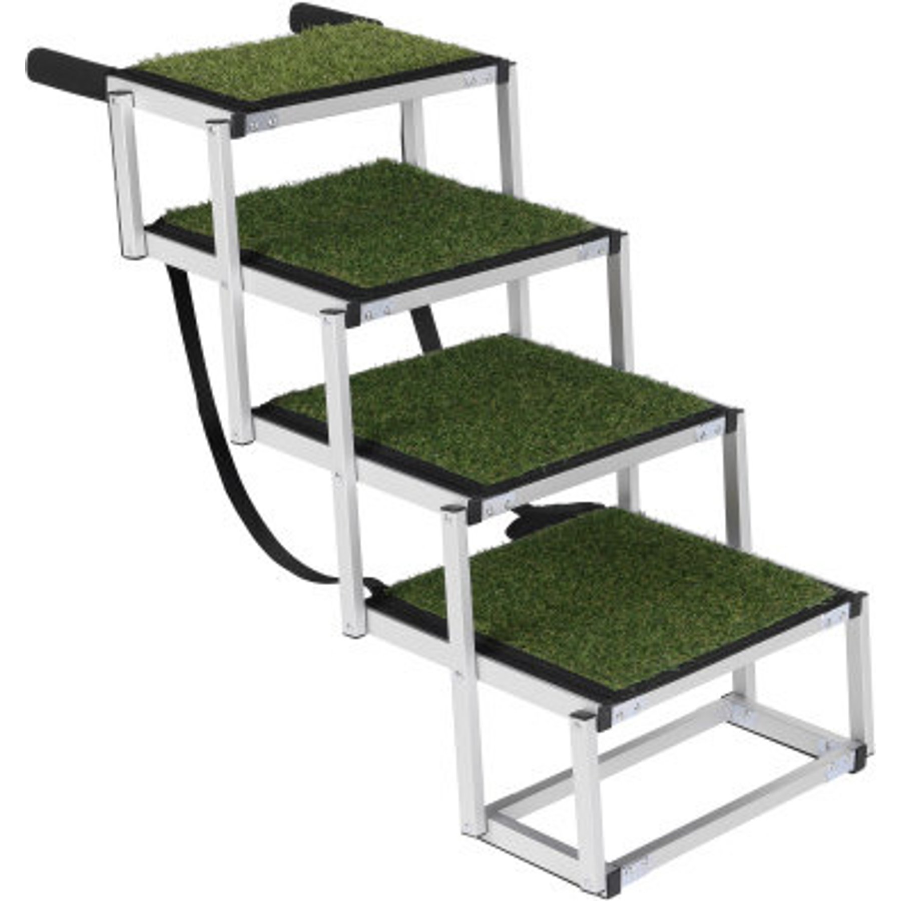 Tinyhomie Foldable Ramp for Cars, SUVs, Trucks, Portable Non-Slip Surface & Reinforced Design, Lightweight Dog Steps, Green