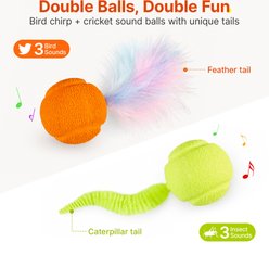Potaroma High Bounce Interactive Cat Toy Ball with Catnip slide 2 of 7