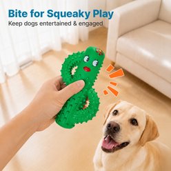 Potaroma Cactus Durable Teeth Cleaning Squeaky Exercise Dog Chew Toy, Green slide 2 of 7