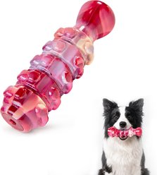 Potaroma Nylon Squeaky Stick Shape Bacon Flavored Exercise Chew Dog Toy, Red