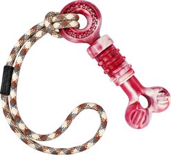 Potaroma Nylon Rounded-End Tug & Training Bone Exercise Chew Dog Toy, Pink Mix