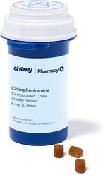 Chlorpheniramine Maleate Compounded Chicken Soft Chew, 6 mg, 30 chews for Veterinary use