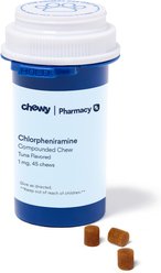 Chlorpheniramine Maleate Compounded Tuna Soft Chew, 1 mg, 45 chews for Veterinary use