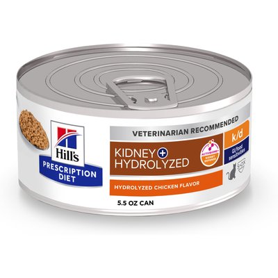 Hill's Prescription Diet Hill's Prescription Diet Veterinary Diet k/d + z/d Hydrolyzed Chicken Flavor Wet Cat Food, 5.5-oz can, case of 24