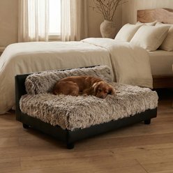 Club Nine Pets Roma Elevated Orthopedic Dog Bed, Brown, Large