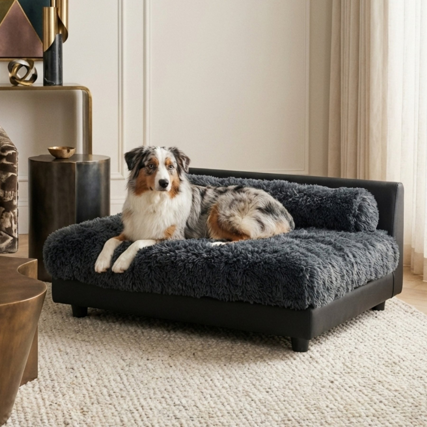 Club Nine Pets Roma Elevated Orthopedic Dog Bed, Storm Gray, Medium