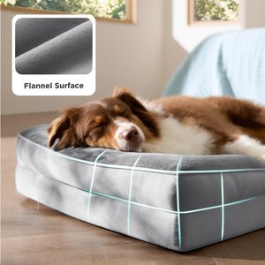 Bedsure Orthopedic Bolster Dog Sofa Bed with Removable Cover, Grey, X-Large