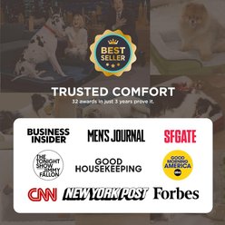 Bedsure Orthopedic Bolster Dog Sofa Bed with Removable Cover, Ember Clay, Large slide 2 of 9