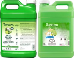 TropiClean Lime & Coconut Deshedding Shampoo, 2.5-gal bottle + Lime & Cocoa Butter Deshedding Dog Conditioner, 2.5-gal bottle