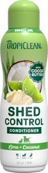 TropiClean Deshedding & Moisturizing Dog Conditioner, Lime & Cocoa Butter Scent, 20-fl oz bottle