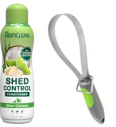TropiClean Deshedding Conditioner, 20-oz bottle + Frisco Shedding Blade Dog Brush