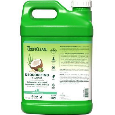 TropiClean TropiClean Deodorizing Aloe & Coconut Dog & Cat Shampoo, 2.5-gal bottle, bundle of 2