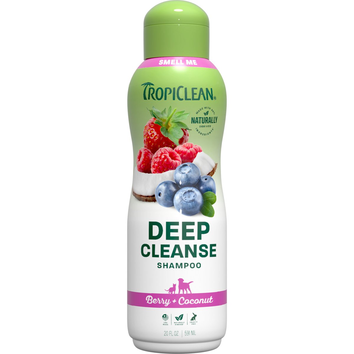 TropiClean Deep Cleaning Berry & Coconut Dog & Cat Shampoo, 20-fl oz bottle