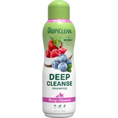 TropiClean Deep Cleaning Berry & Coconut Dog & Cat Shampoo, 20-fl oz bottle