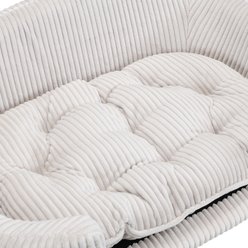 Bencmate Elevated Corduroy Supportive Foam Dog Couch Bed with Rubber Wood Leg, Beige slide 2 of 8