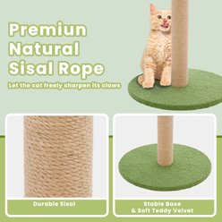 Bencmate Palm Tree 33-in Polyester with Hanging Ball Cat Scratcher, Green slide 2 of 7