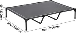 Bencmate Portable Raised Chew Resistant Outdoor Cot Cooling Elevated Dog Bed, Grey, Medium slide 2 of 8