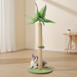 Bencmate Palm Tree 33-in Polyester with Hanging Ball Cat Scratcher, Green slide 1 of 7