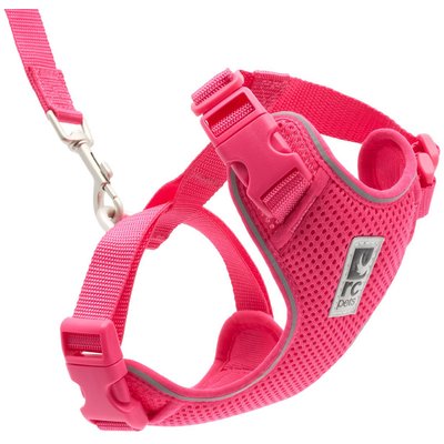 RC Pets RC Pets Adventure Kitty Reflective Cat Harness & Leash, Azalea, Medium: 13 to 18-in chest
