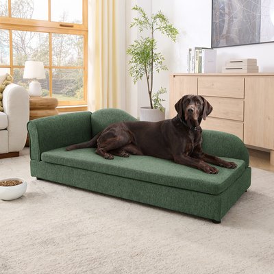 Bencmate Bencmate Oversized Modern Irregular Soft Cot Dog Sofa Bed with Wave Backrest, Green