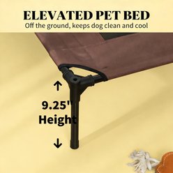 Bencmate Removable Canopy, Portable, Foldable Cot Cooling Elevated Dog Bed, Brown, Medium slide 2 of 7
