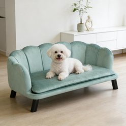 Bencmate Luxury Sofa Pearl Couch Stylish Modern Furniture Novelty Elevated Dog Bed, Medium, Green