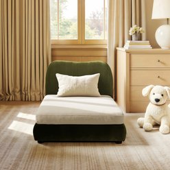 Bencmate Roman Upholstered Modern Luxury Sofa Stylish Novelty Elevated Dog Bed, Green, Medium