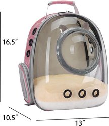 LAIRIES Collapsible Backpack Dog & Cat Carrier, Pink slide 2 of 5