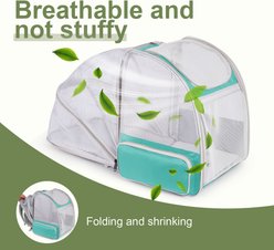 LAIRIES Curved Back Expandable Collapsible Backpack Dog & Cat Carrier, Green slide 2 of 7