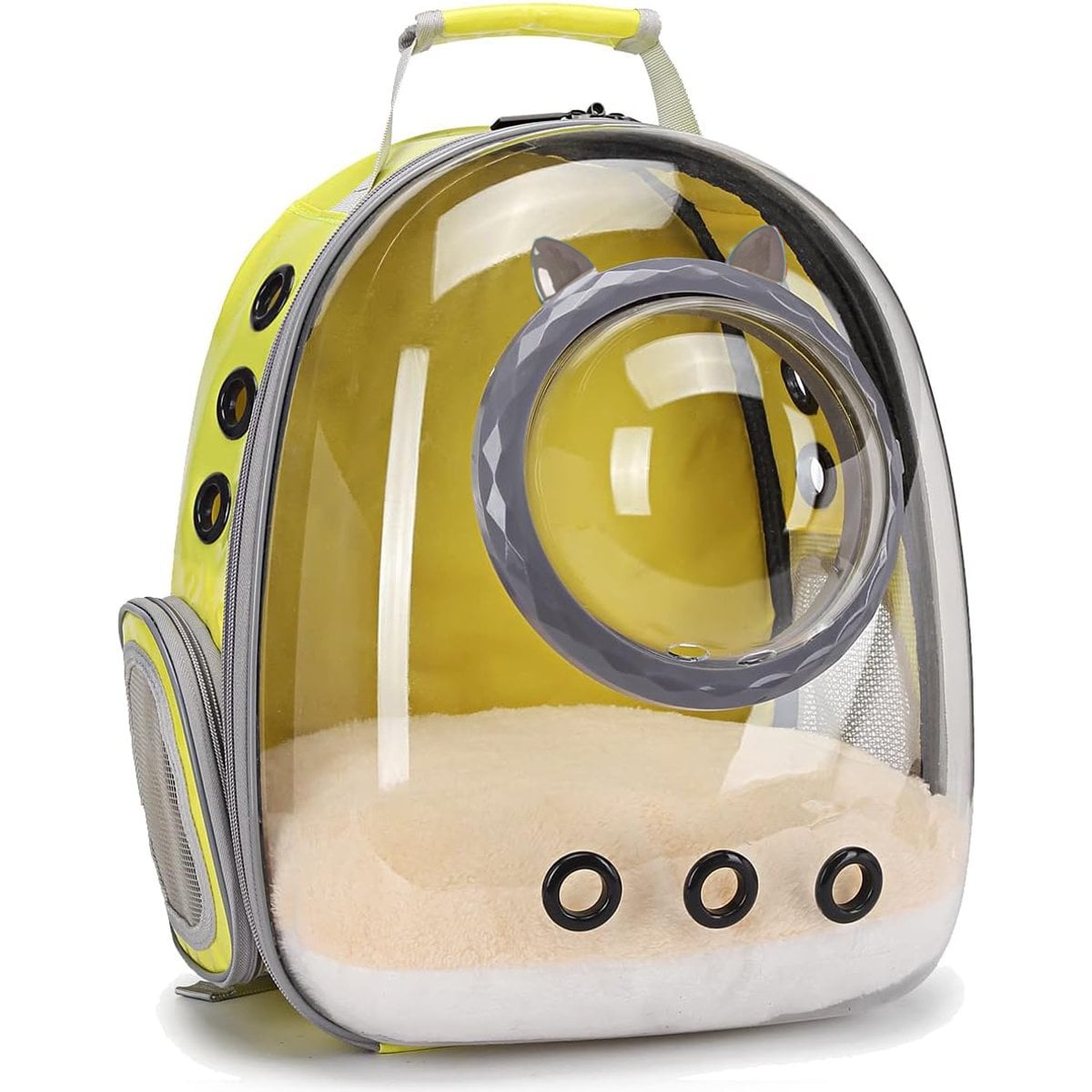 LAIRIES Collapsible Backpack Dog & Cat Carrier, Yellow