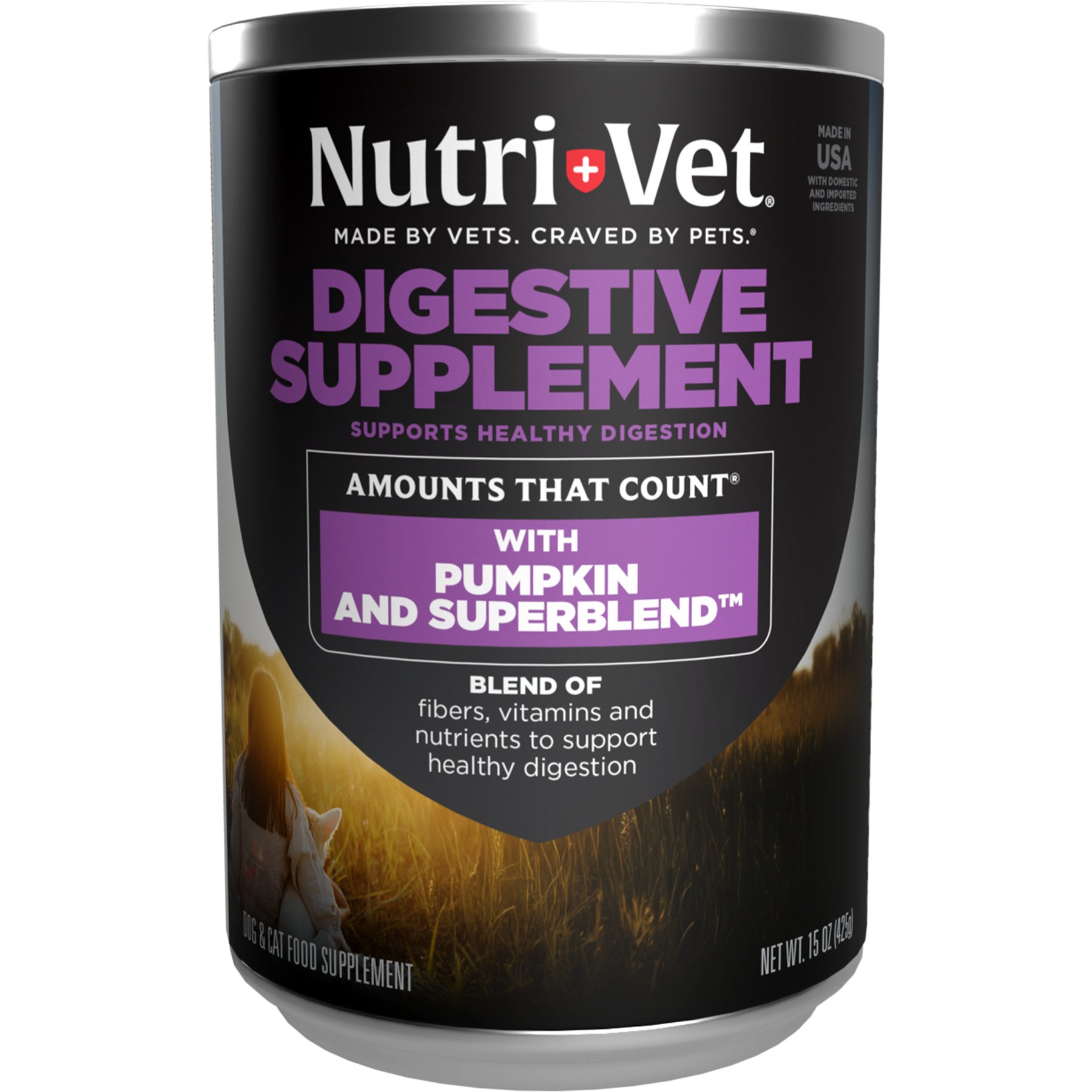 Nutri-Vet Digestive Pumpkin Supplement for Dogs, 15-oz can