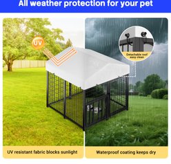 Pawvilion Heavy Duty Galvanized Steel Outdoor Dog Kennel, Black, 4 x 4 x 4.25-ft slide 2 of 7
