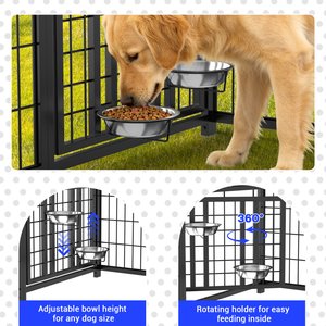 Pawvilion Heavy Duty Galvanized Steel Outdoor Dog Kennel, Black, 10 x 10 x 6.5-ft