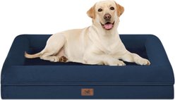 Song Puppy Orthopedic Bolster Dog Bed, Navy Blue, X-Large: 41 x 29 x 7.0-in
