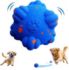 GOYJOY Automatic Self-Moving, Auto-Bouncing & Sudden-Swerve Interactive Dog Ball Toy, Blue