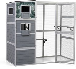 Bencmate 4-Tier Weatherproof Roof Outdoor Locking Cat Crate, Grey, Large: 33.5 x 70.1 x 70.1-in slide 2 of 8