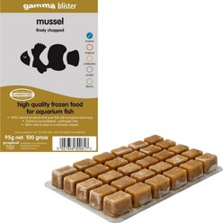 Gamma Finely Chopped Mussel Blister Pack Fish Food, 100-gram, 6 count