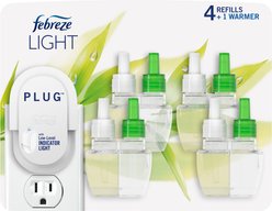 Febreze Bamboo Plug In Pet Air Freshener & Deodorizer Starter Kit for Dog & Cat, 3.5-oz