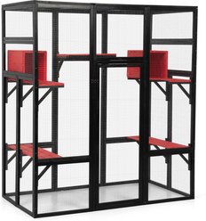 Bencmate Gothic Weatherproof Outdoor Locking Cat Crate, Multicolor, Large: 32.28 x 70.08 x 70.08-in