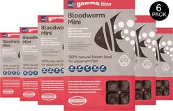 Gamma Mini Bloodworm Blister Pack Fish Food, 100-gram, 6 count slide 2 of 2