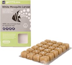 Gamma White Mosquito Larvae Blister Pack Fish Food, 100-gram, 6 count slide 1 of 2