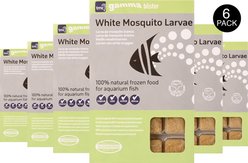 Gamma White Mosquito Larvae Blister Pack Fish Food, 100-gram, 6 count slide 2 of 2