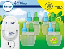 Febreze Gain Plug In Pet Air Freshener & Deodorizer Starter Kit for Dog & Cat, 3.5-oz