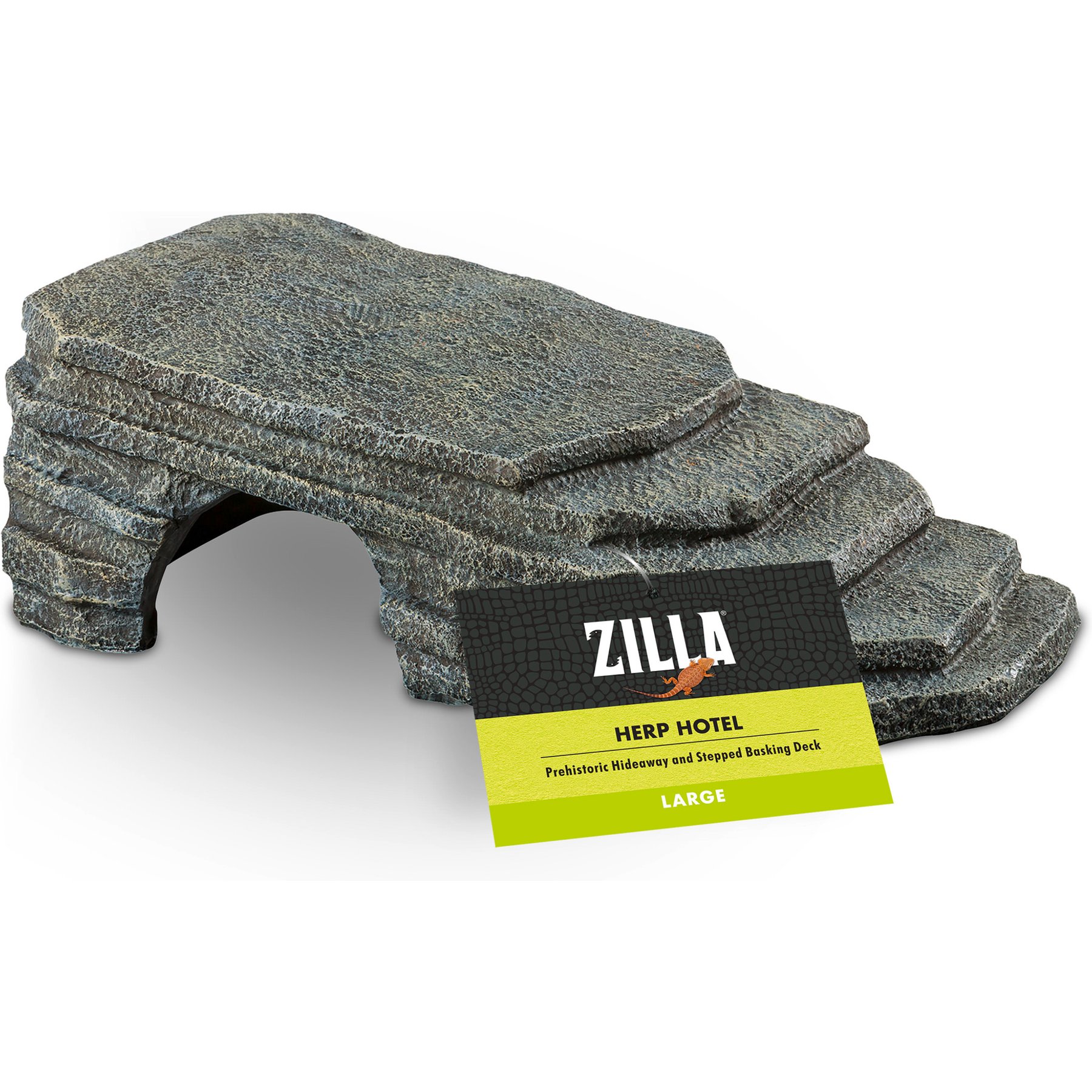 Zilla Herp Hotel Naturalistic Hide Bearded Dragon Basking Platform, Large