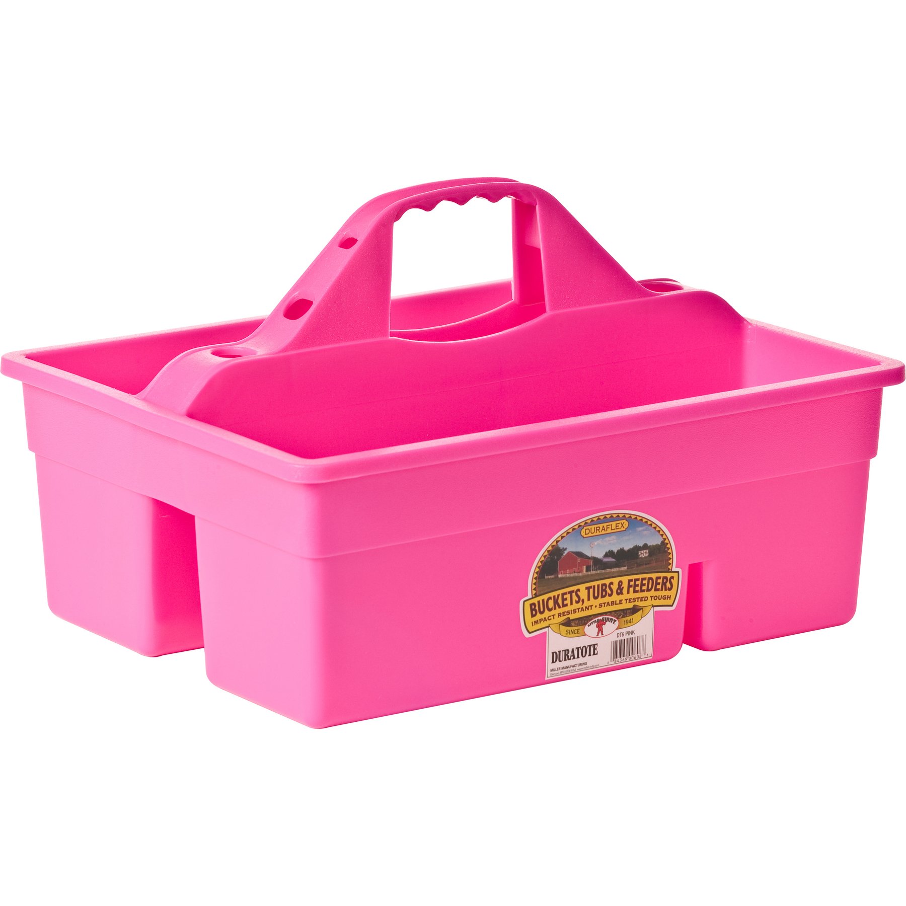 Little Giant Duratote Tote Boxes Horse Grooming Tool, 18 x 13.75 x 10-in, Hot Pink